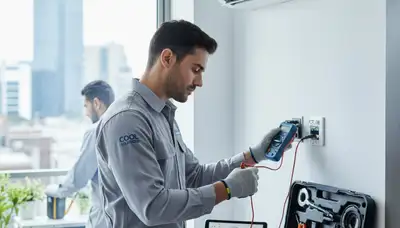 Technician performing expert AC repair at a home in Indianapolis, IN by Five Star Cooling