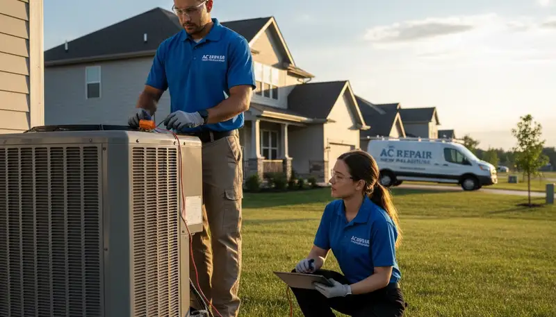 HVAC technician providing professional AC repair service in Indianapolis IN