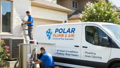 Licensed plumber fixing water heater in Indianapolis, IN for Five Star Cooling plumbing services